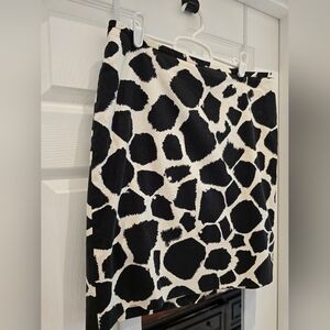 Loft animal print pencil skirt